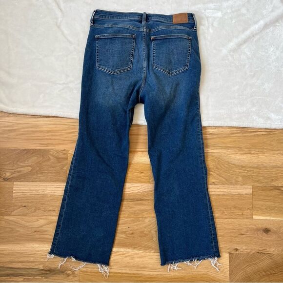J. Crew Slim Demi Boot Blue Jeans 32 raw hem plus size  comfortable high rise - Picture 5 of 8